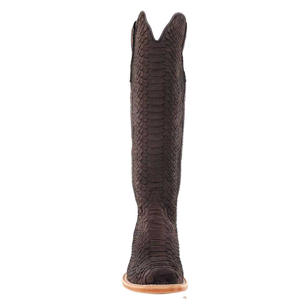 WOMEN'S R. WATSON RWL7216 17″ Chocolate Nubuck Python BOOTS