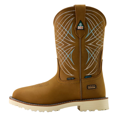 Ariat Ladies Activator CSA Waterproof Steel Toe Dusted Brown Work Boots 10063856