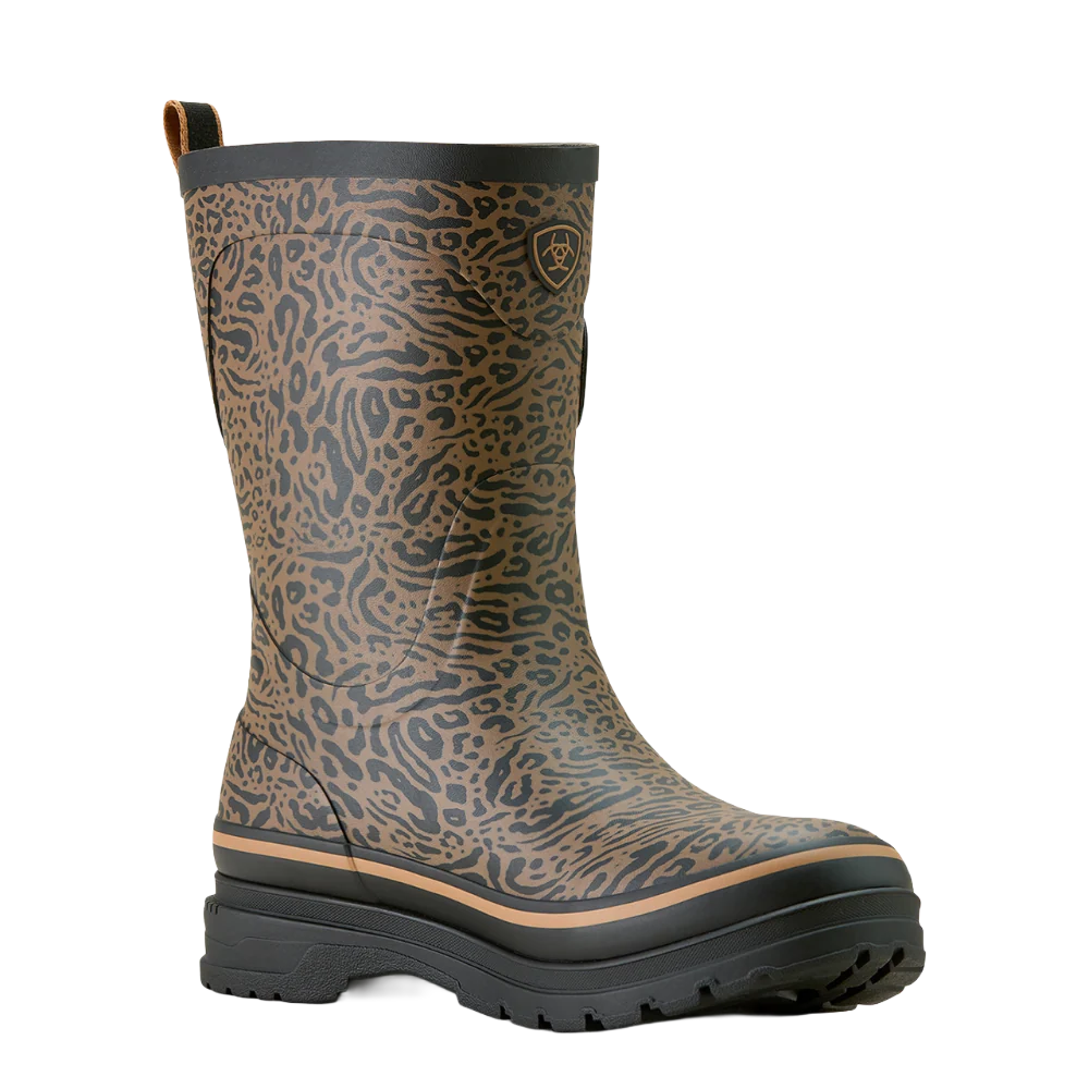 Ariat Ladies Kelmarsh Ocelot Print Mid Rubber Printed Boot 10063923