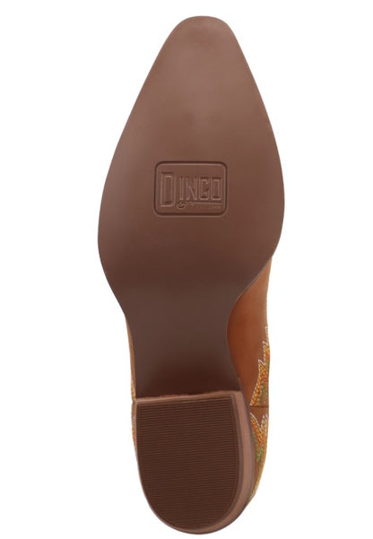 WOMEN'S DINGO LAUREL LEATHER BOOTIE BROWN DI2464-BN