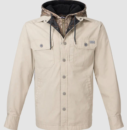 MEN'S DRAKE Campfire Canvas Shirt Jac Hoodie DS1080-KHK