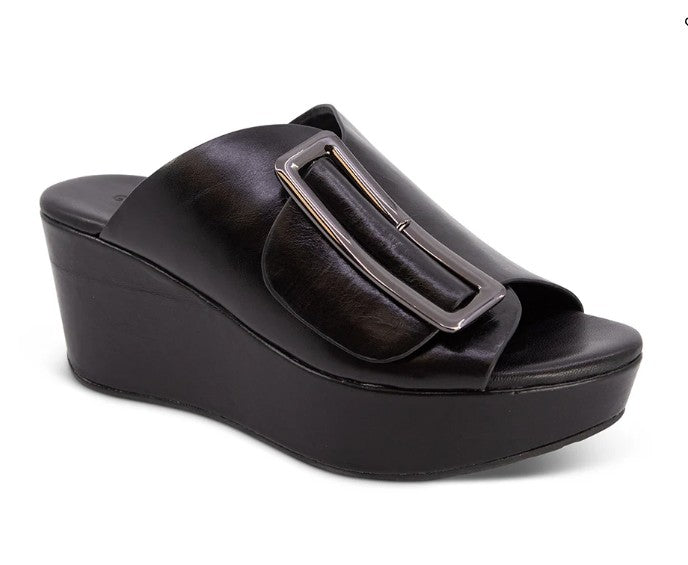 Women's Chocolat Blu Yasha Dress Sandals in Black Leather