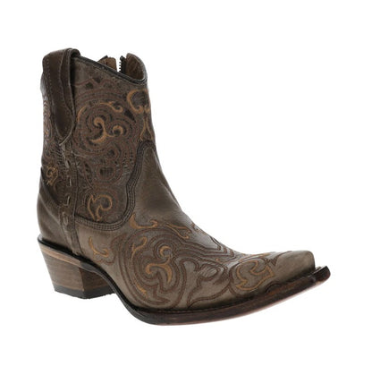 Circle G by Corral  Womens  Woven Embroidery Ankle Pull On Booties L8034