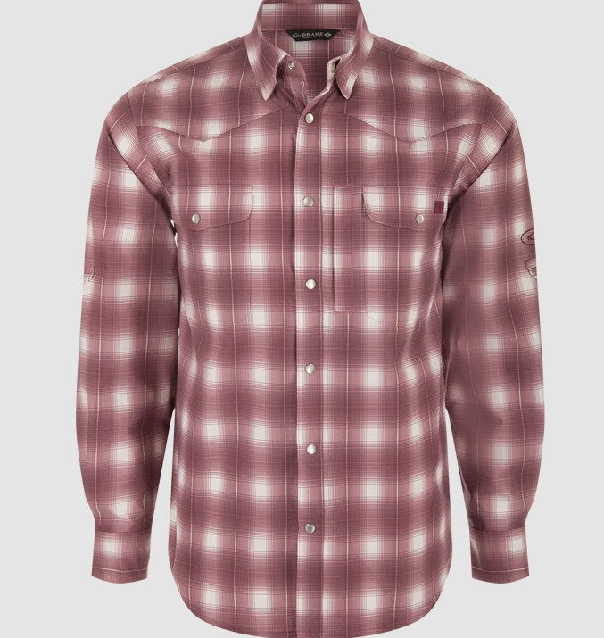 Drake Cinco Ranch Western Plaid Long Sleeve Shirt DS2236-RTP