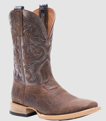 HYER Men's Bucklin Tan Leather Square Toe Western Boot HM11049