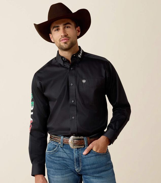 Men's Ariat  Team Logo Twill Classic Fit Shirt 10038500-X BIG AND TALL