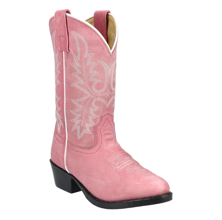Smoky Mountain Childrens Girls Denver Pink Leather Western Boot 3400Y