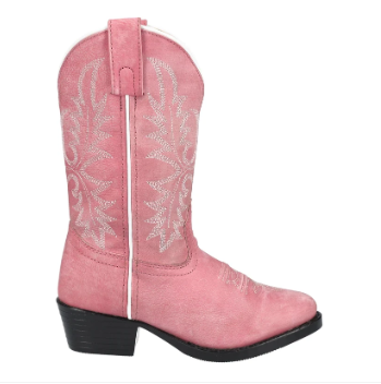Smoky Mountain Childrens Girls Denver Pink Leather Western Boot 3400Y