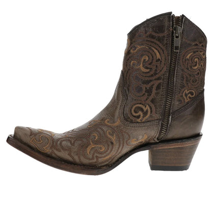 Circle G by Corral  Womens  Woven Embroidery Ankle Pull On Booties L8034