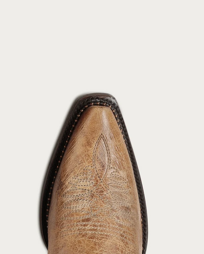 A5009 - WOMEN'S SAND EMBROIDERY WITH METALLIC BEADED WELT SNIP TOE TALL TOP COWBOY BOOT