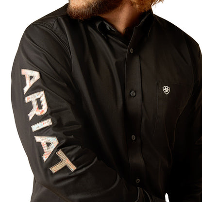 Ariat Mens Team Logo Twill Black Shirt - 10048714