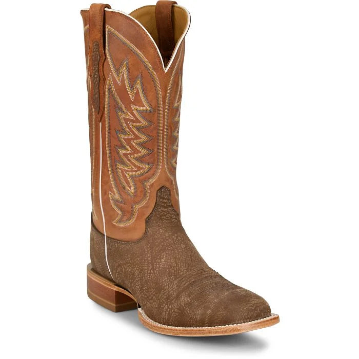 JUSTIN Men's Cowman Tan/Orange Western Boots CX1322