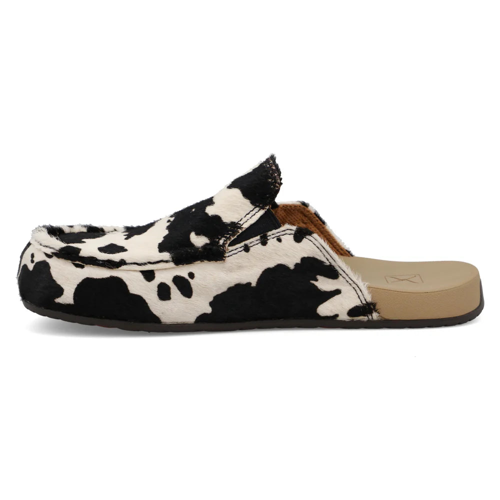 Ladies Twisted X Mule Cowhide Slip On Brown & White WFFM001  and Black & White WFFM002