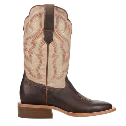 Ladies R. Watson Goat Embroidered Wide Square Toe Cowboy Boots WRL0006-2