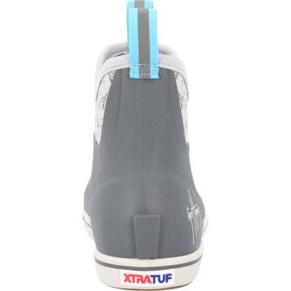 Men's 6 in Ankle Deck Boot Guy Harvey in Grey / Sailfish Sketch-XMABGHSS