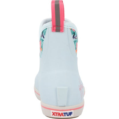 Women's 6" in Ankle Deck Boot Guy Harvey in Blue / Dolphin Floral -XWABGH21