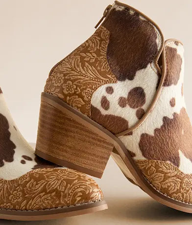 Ladies CHRISTINA TAN Hair On Cow Ankle Bootie