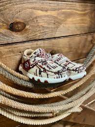 Twisted X Infant Driving Moc Maroon and Ivory ICA0028