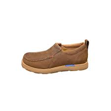 Twisted X Men’s Tawny Brown CellStretch Wedge Slip on Driving Moc MCAX004