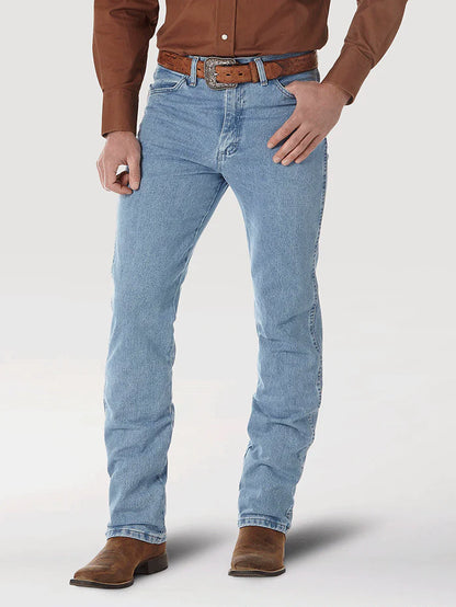Wrangler 0936ATW Mens Cowboy Cut Slim Fit Jeans Antique Wash