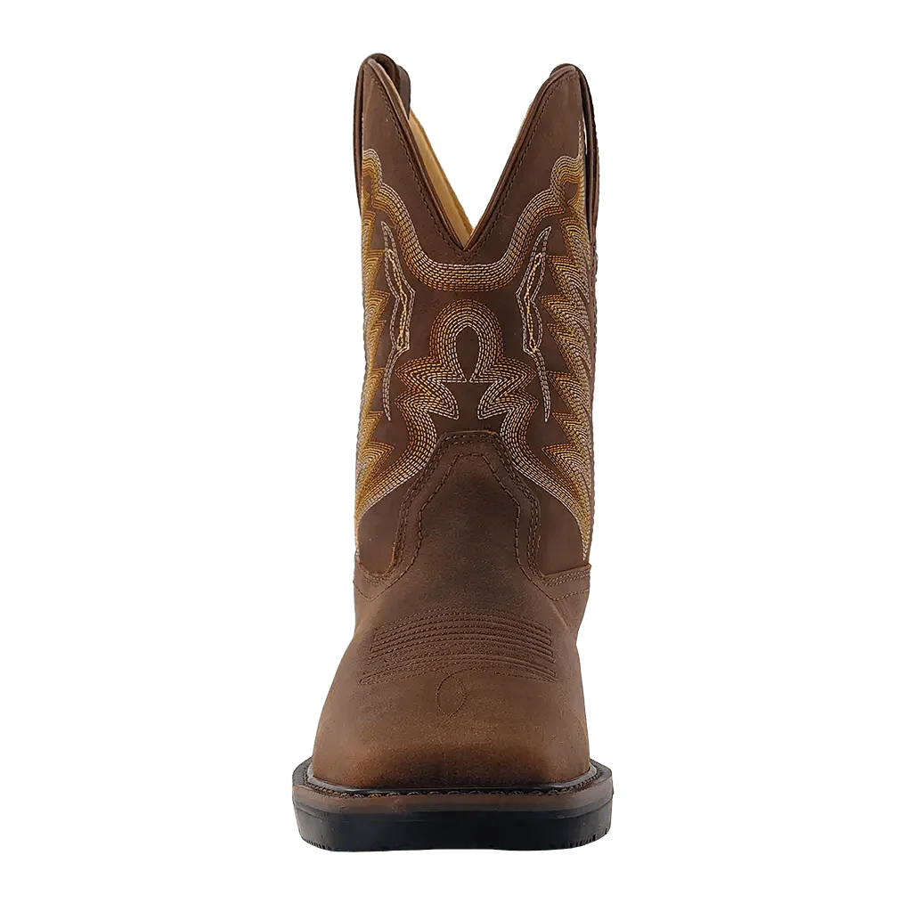 R WATSON Men’s Cowhide Wide Square 11″ Steel Toe Work Boot RW1804-ST