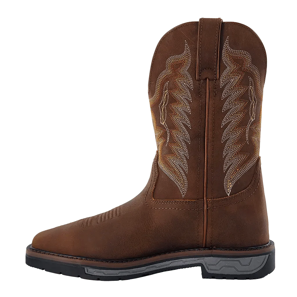 R WATSON Men’s Cowhide Wide Square 11″ Steel Toe Work Boot RW1804-ST