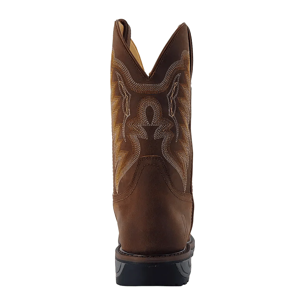 R WATSON Men’s Cowhide Wide Square 11″ Steel Toe Work Boot RW1804-ST