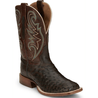 TONY LAMA MEN'S FOSTER BROWN SIENNA FULL QUILL OSTRICH WESTERN BOOTS EP6098