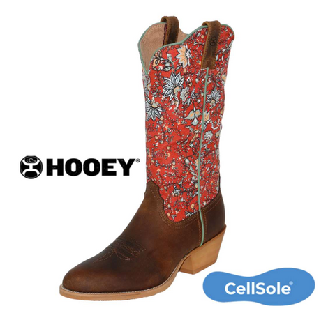 Women's Twisted X 12" Hooey R-Toe Boot Floral WHY0013