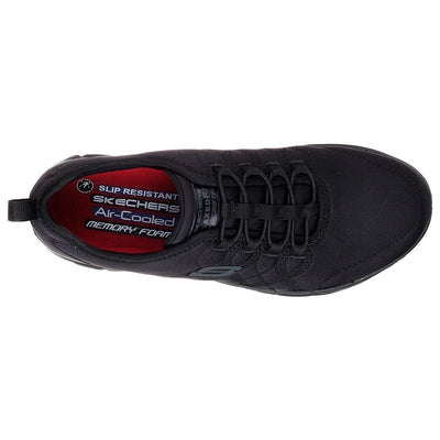 Ezel kiem onderwijs 77211 Black Skechers shoes Women Memory Foam Work Slip Resistant Comfo