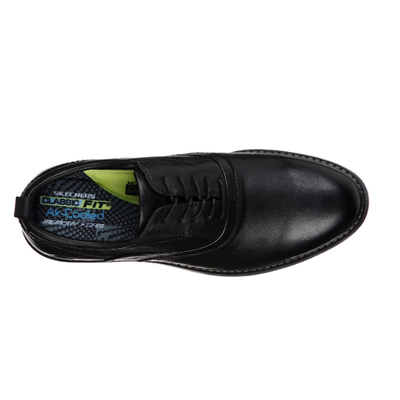 Skechers Bregman - Velsom Leather Lace Up Men's Oxford Shoes 66403 BLK
