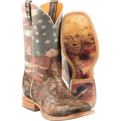 Men's Tin Haul Land Of The Free 11" Cowboy Boots by Tin Haul 14-020-0007-0386