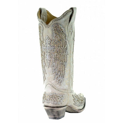 Corral White Cross and Wings Boots A3571 WIDES ALSO AVAILABLE!