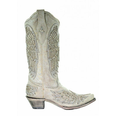 Corral White Cross and Wings Boots A3571 WIDES ALSO AVAILABLE!