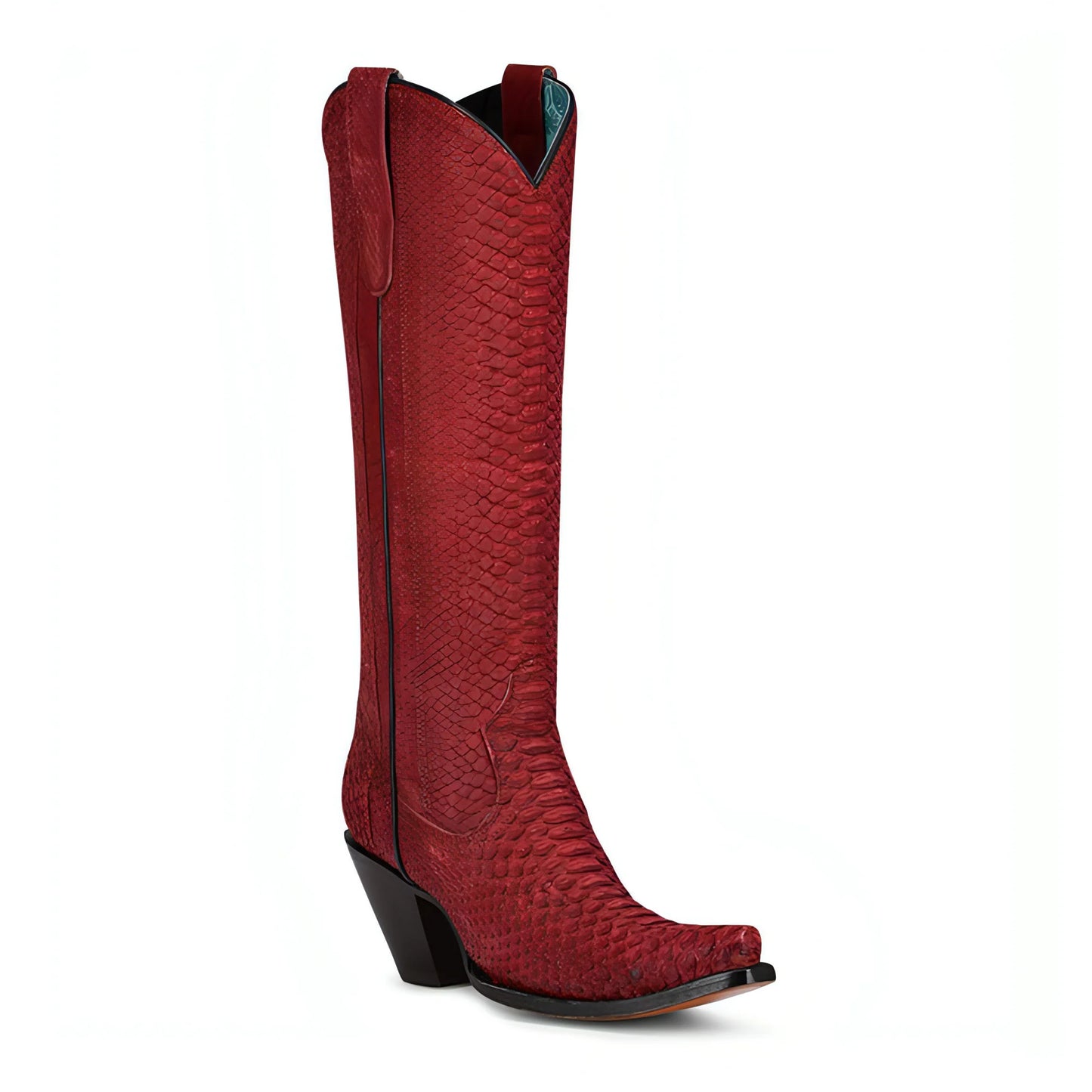 Women`s Corral Red Python 15in. Top Boot A4194