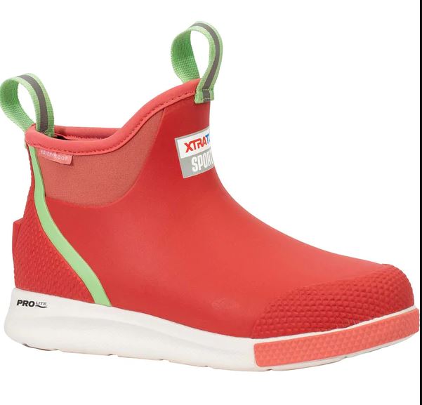 XTRATUF Ladies Ankle Deck Sport Coral Rubber Boots ADSW-400