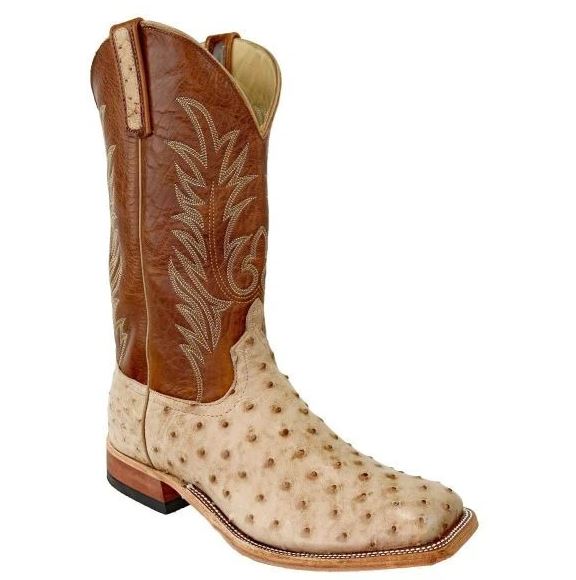 ANDERSON BEAN MEN'S VINTAGE TAN BRUCIATO FULL QUILL WESTERN BOOT 331740