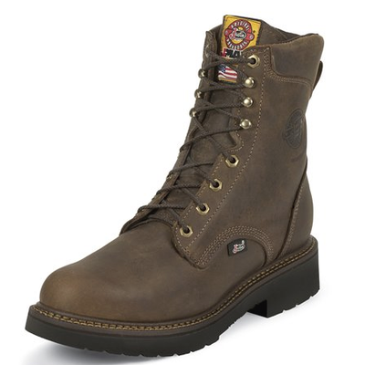Justin Men's J-Max Rugged Gaucho 8" Lace-Up Work Boots-444