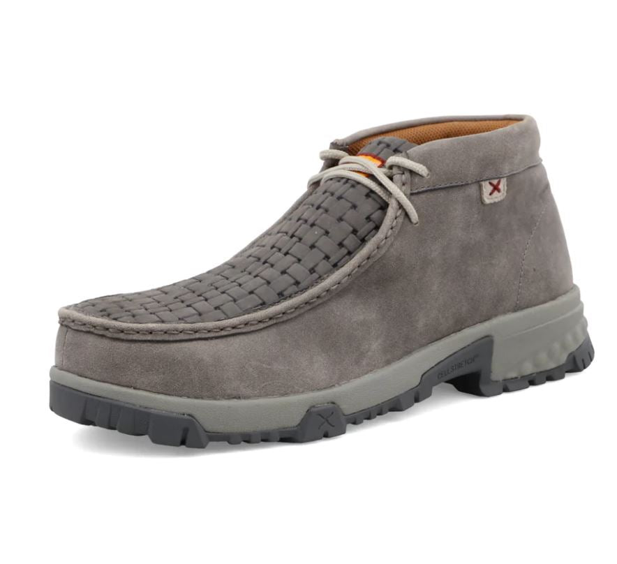 Twisted X® Men's Grey Work Chukka Driving Moc Lace Up Shoes MXCN001