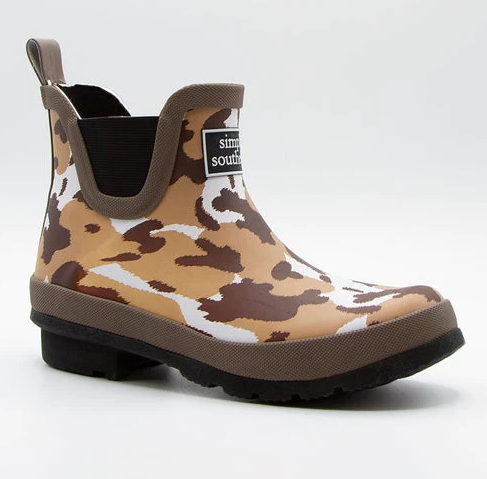 Simply Southern RAIN BOOTS SLIP ON - COW PRINT - F21 - SIMPLY SOUTHERN