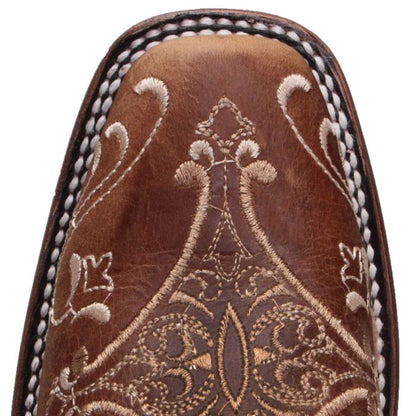 Circle G Womens Embroidered Tan Cowboy Boots L5556 L5556 BRN
