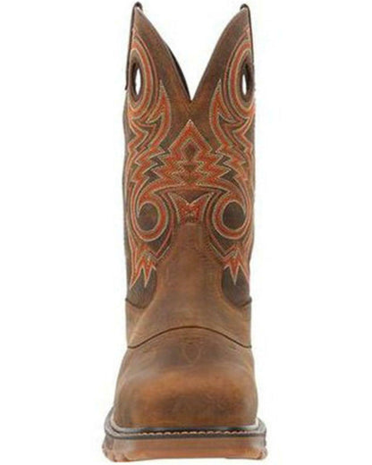 Durango Men's Saddle Waterproof Western Work Boot - Composite Toe - DDB0365