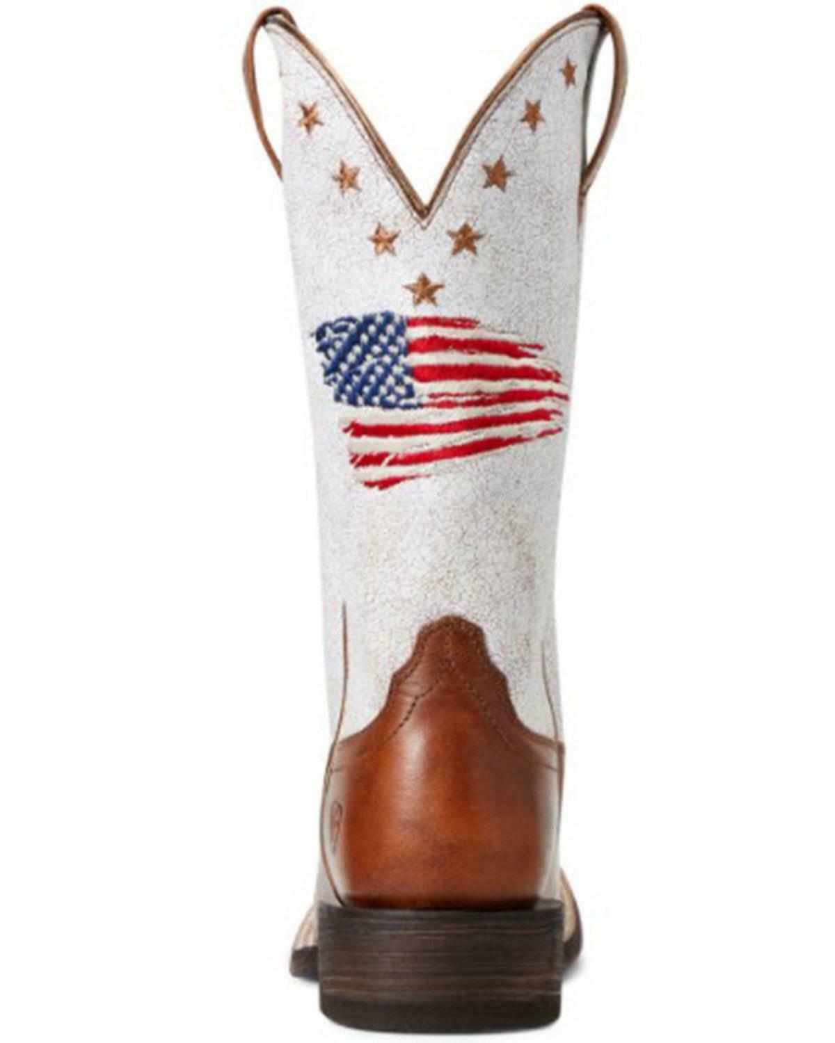 Ariat Women's Women's Patriot Crackled American Flag Western Boot -10040400