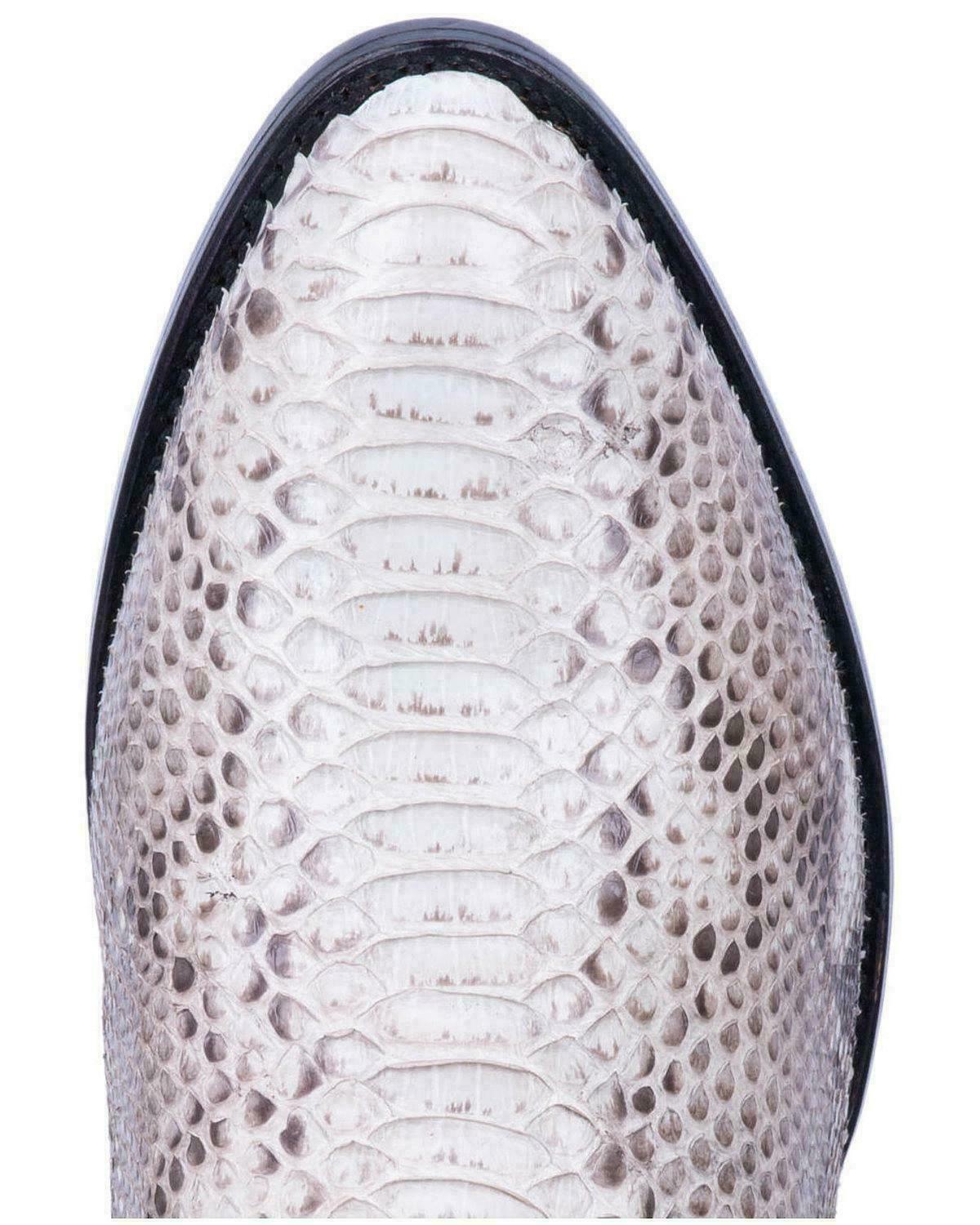 Men's Dan Post Natural Black/White Genuine Python R Toe Boots DP3036