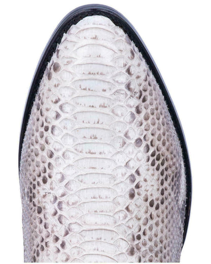 Men's Dan Post Natural Black/White Genuine Python R Toe Boots DP3036