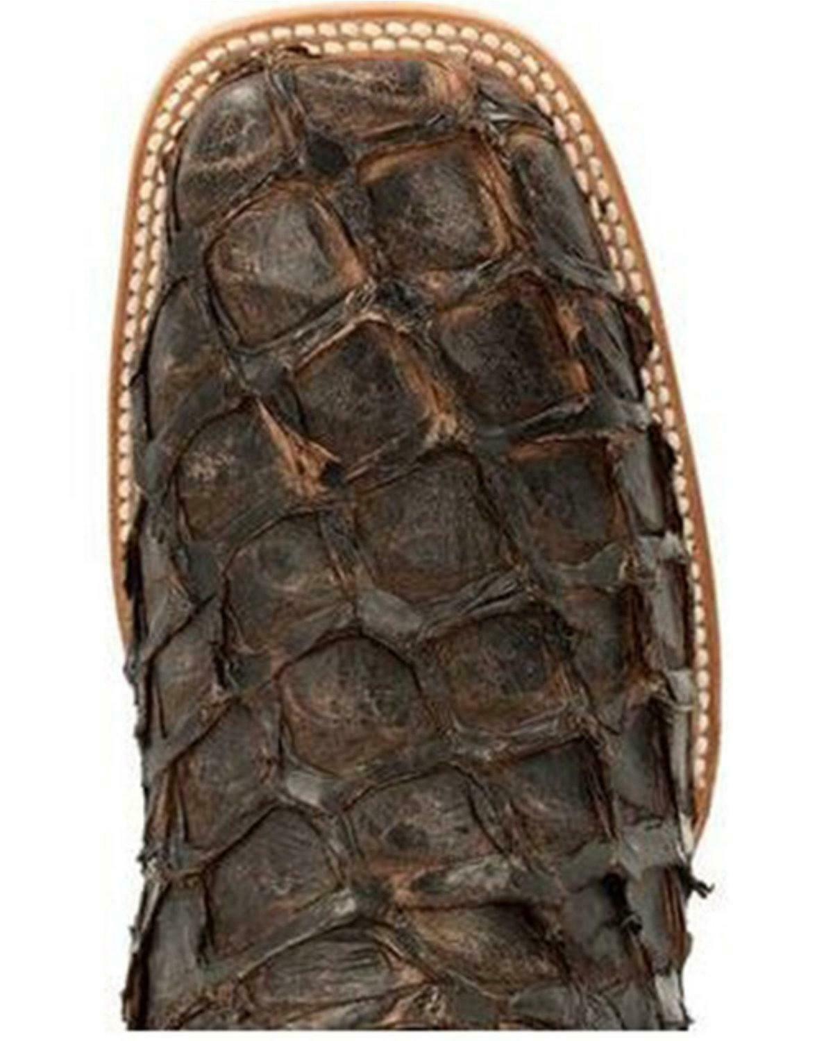 Durango Men's Exotic Pirarucu Skin Western Boot - Wide Square Toe - DDB0380