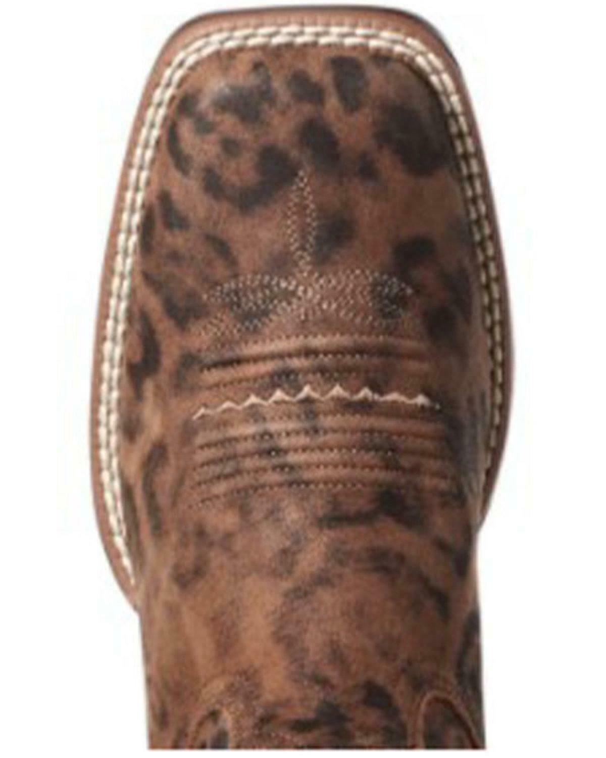 Ariat Women's Leopard Primetime Western Boot - Wide Square Toe 10035935