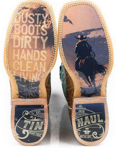 Tin Haul Men's Matrix Western Boot - Wide Square Toe - 14-020-0077-0410 TA