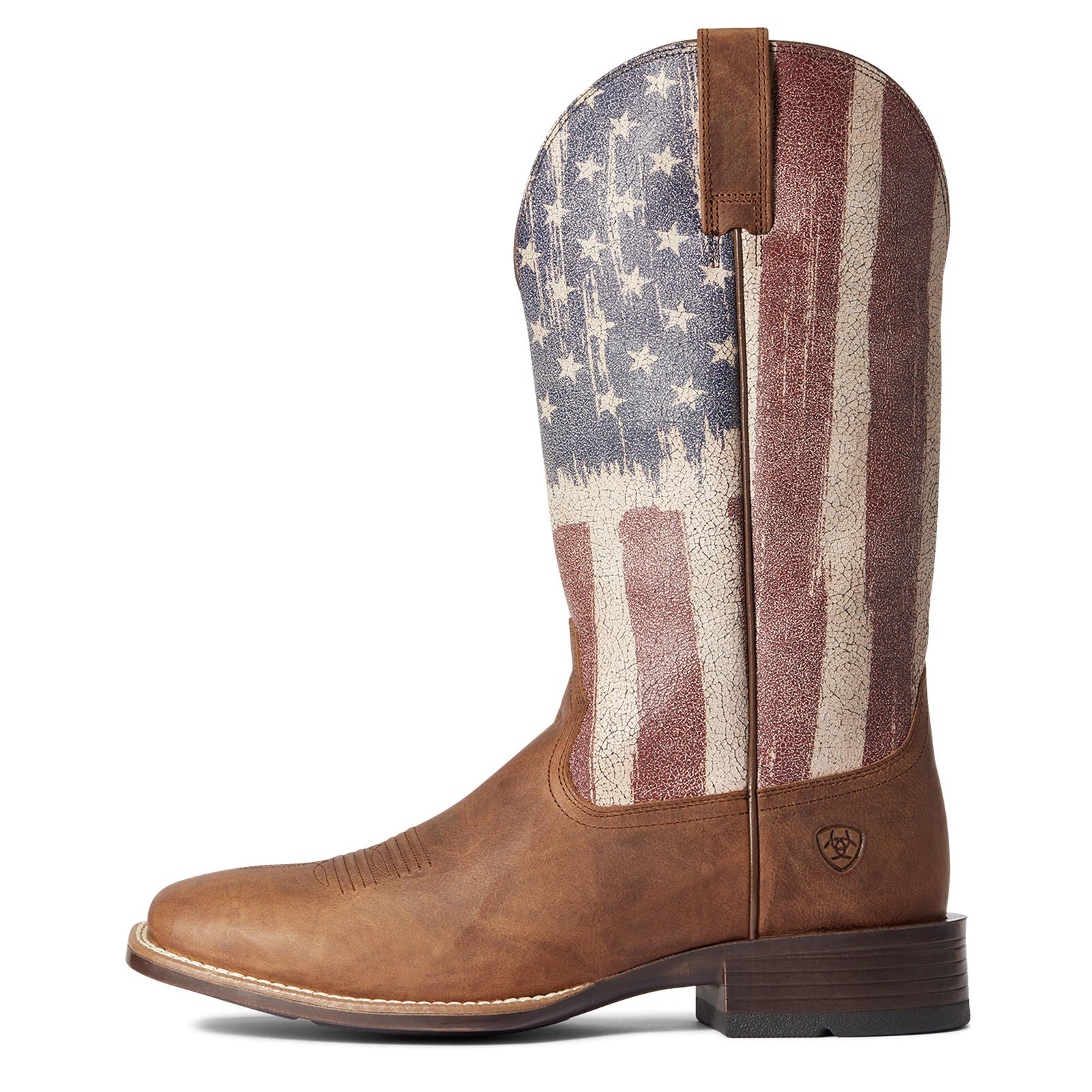 ARIAT Men's Patriot Ultra Work Boot - American Flag Print, Full-Grain Leather, Acid Resistant Bantam Weight Sole