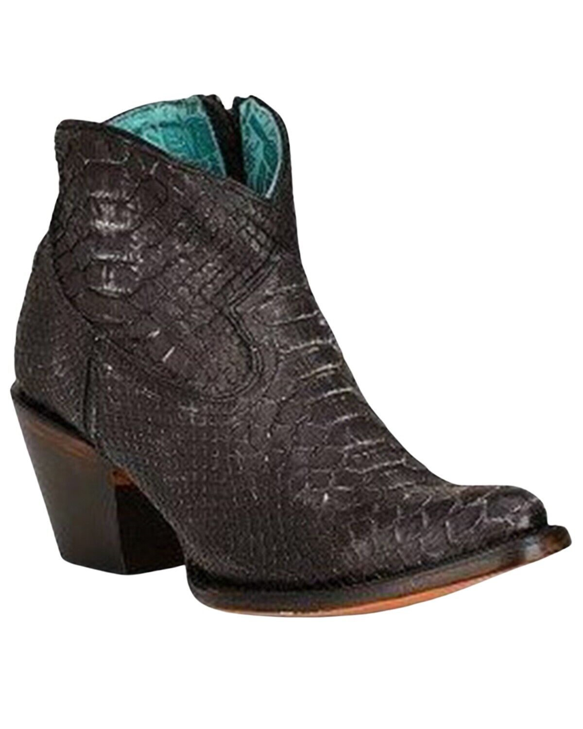 Corral Women's Exotic Full Python Booties - Snip Toe - A4324
